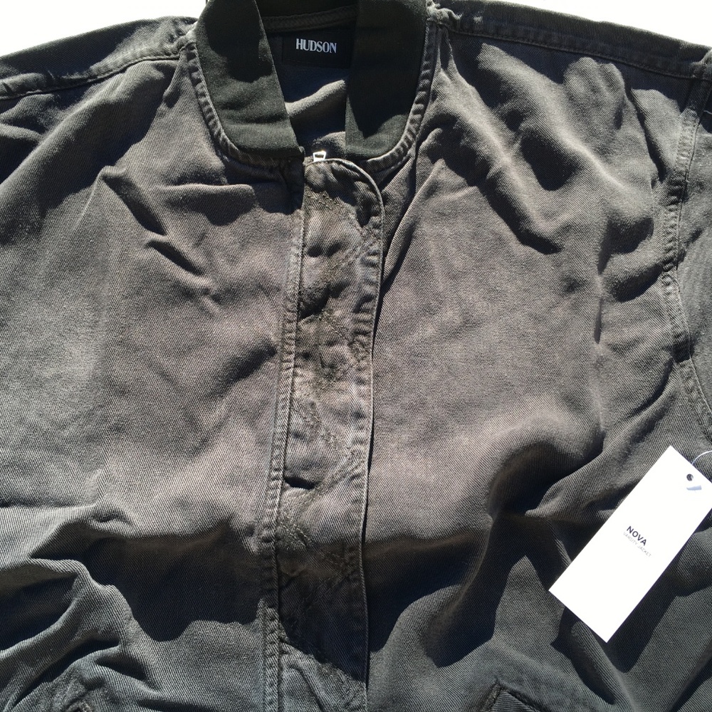 Hudson Nova Varsity Jacket black tencel medium - Picture 4 of 8